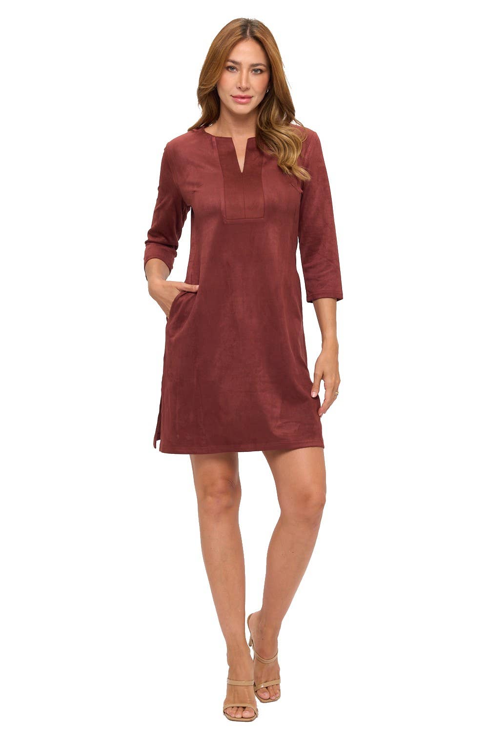 (Misses) RUSTIC Julie Split Neck Dress #M-RD26