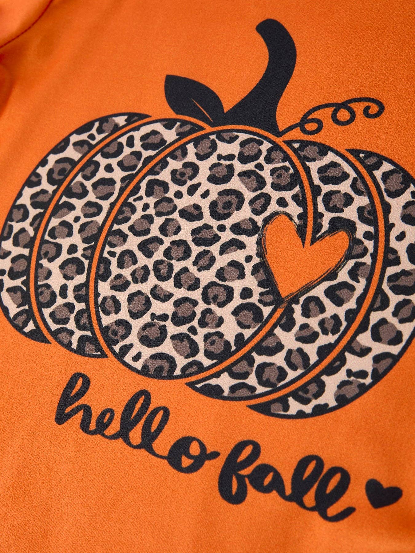 (Toddlers) Fall Thanksgiving/Halloween  Leopard T-Shirt #K-THLS