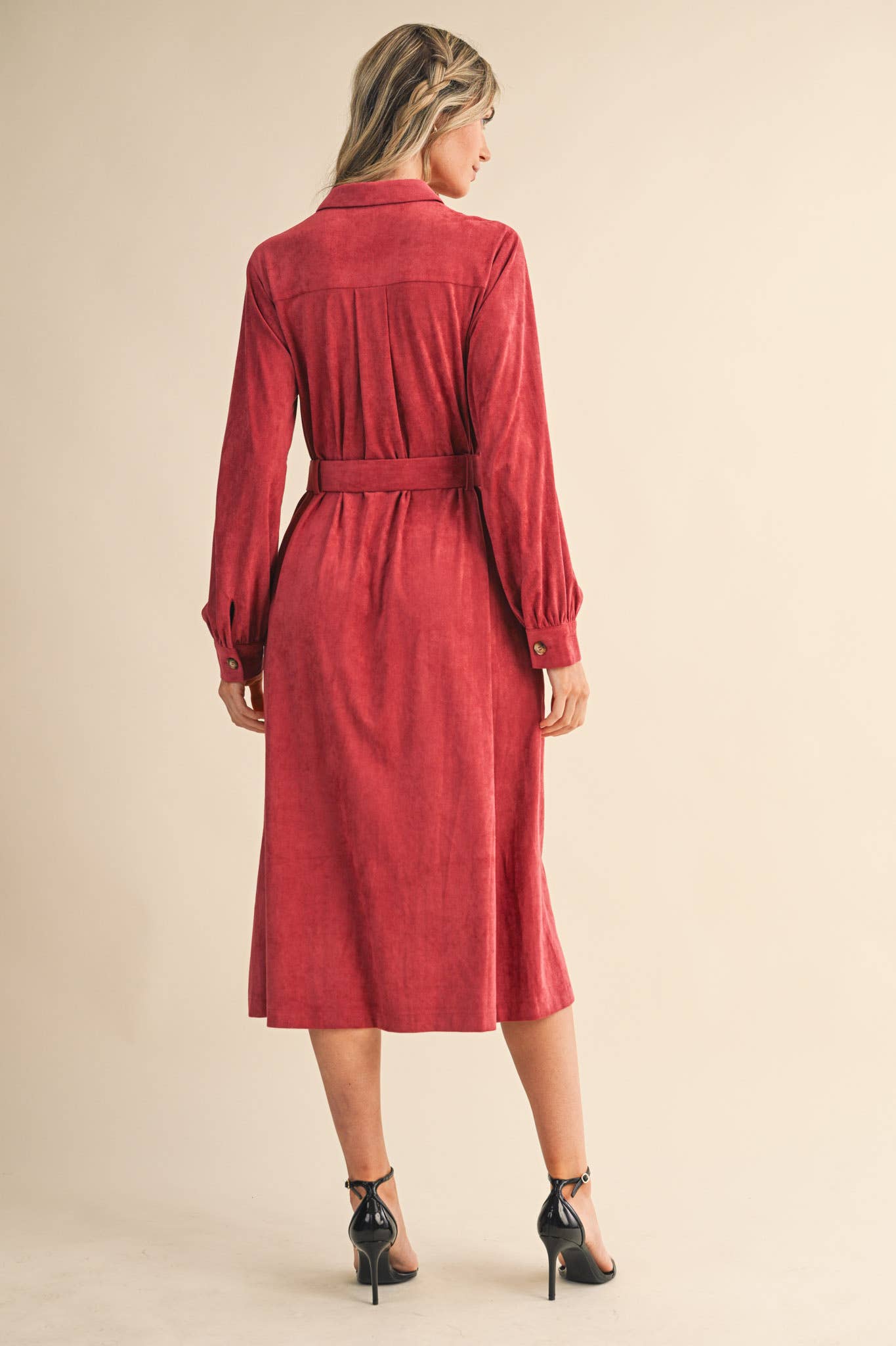 (Misses) SUEDE SHIRT DRESS #M-SSD21
