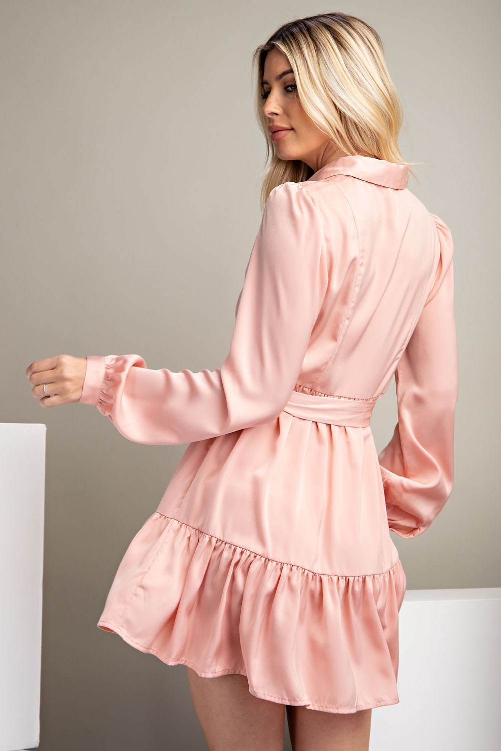 (M Dresses) Button Up Belted Dress (BD02)