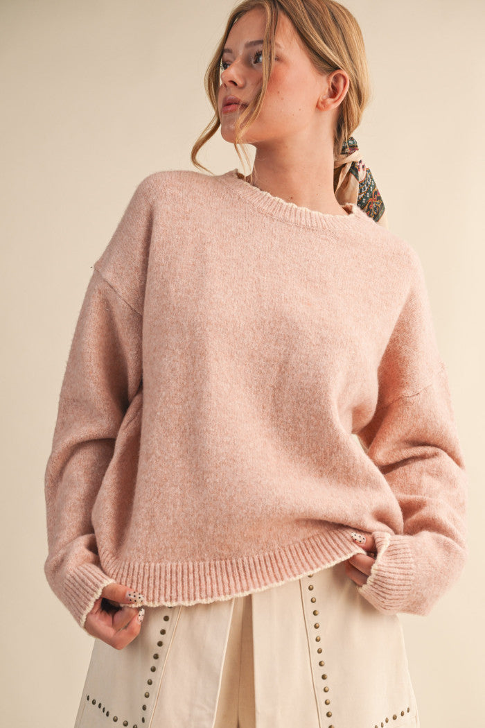 (Misses) - Classic Scalloped Edge Sweater #M-SES21