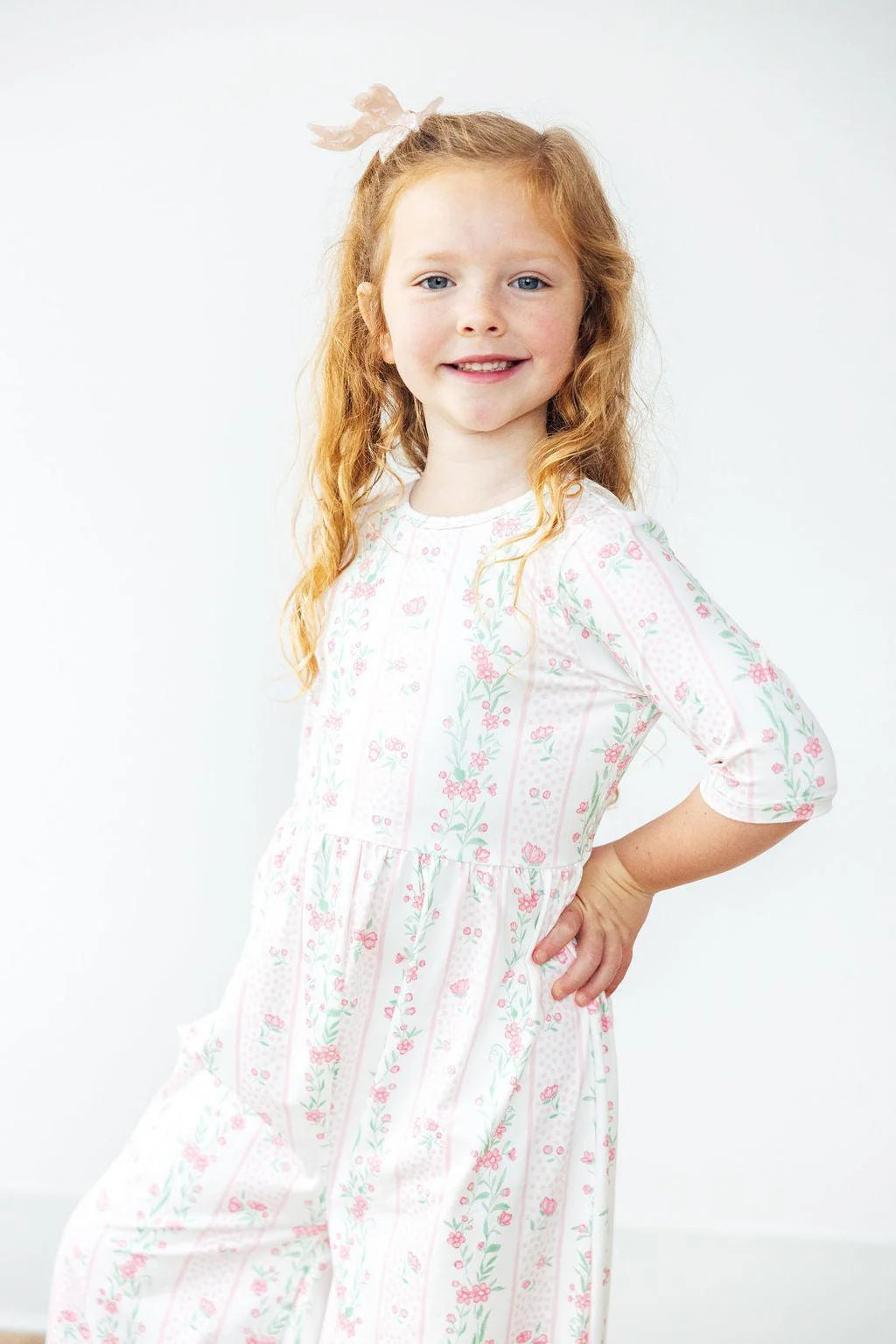 (Toddlers) Fancy Florals Wide Leg Jumpsuit (K-FJS12)