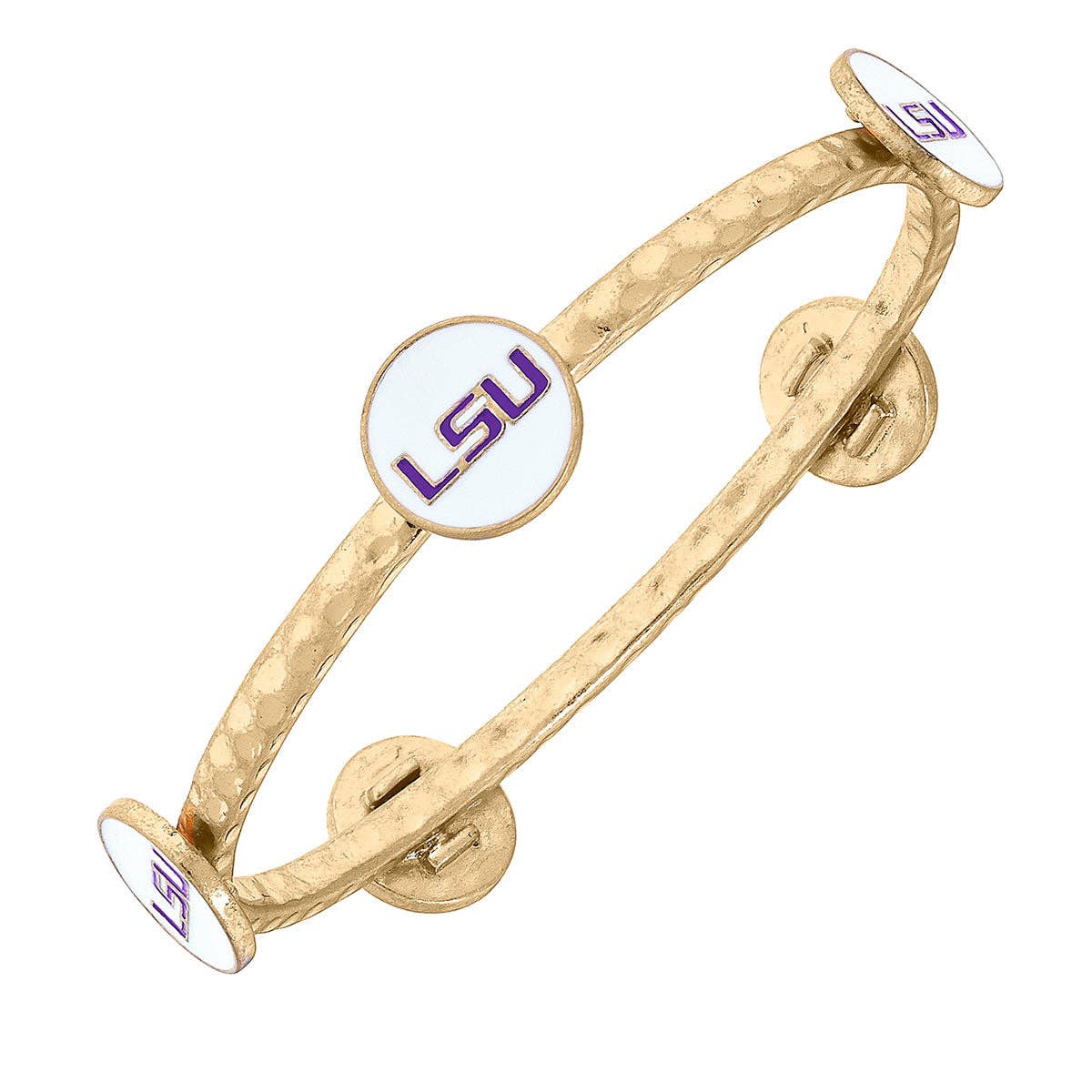 (Accessories) LSU Tigers Enamel Claudia Bangle - A-LSUB