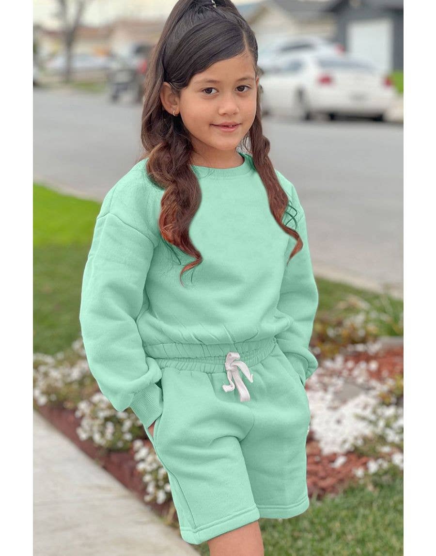 (Girls) Tween Fleece Short Set