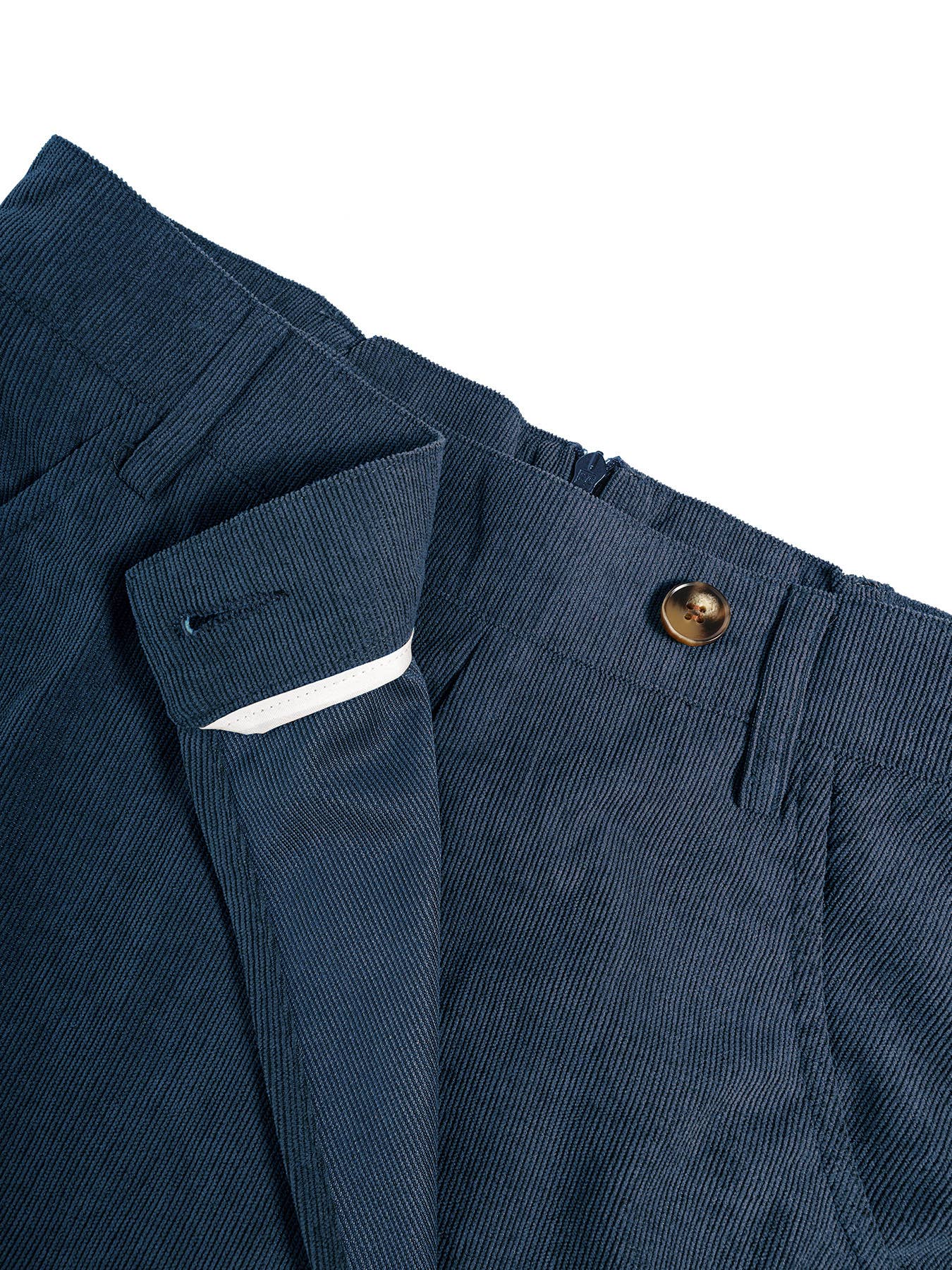 (M Skort) High-Waisted Corduroy Shorts Skort - Blue (M-BCS30)