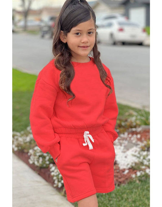 (Girls) Tween Fleece Short Set (G-RF51)