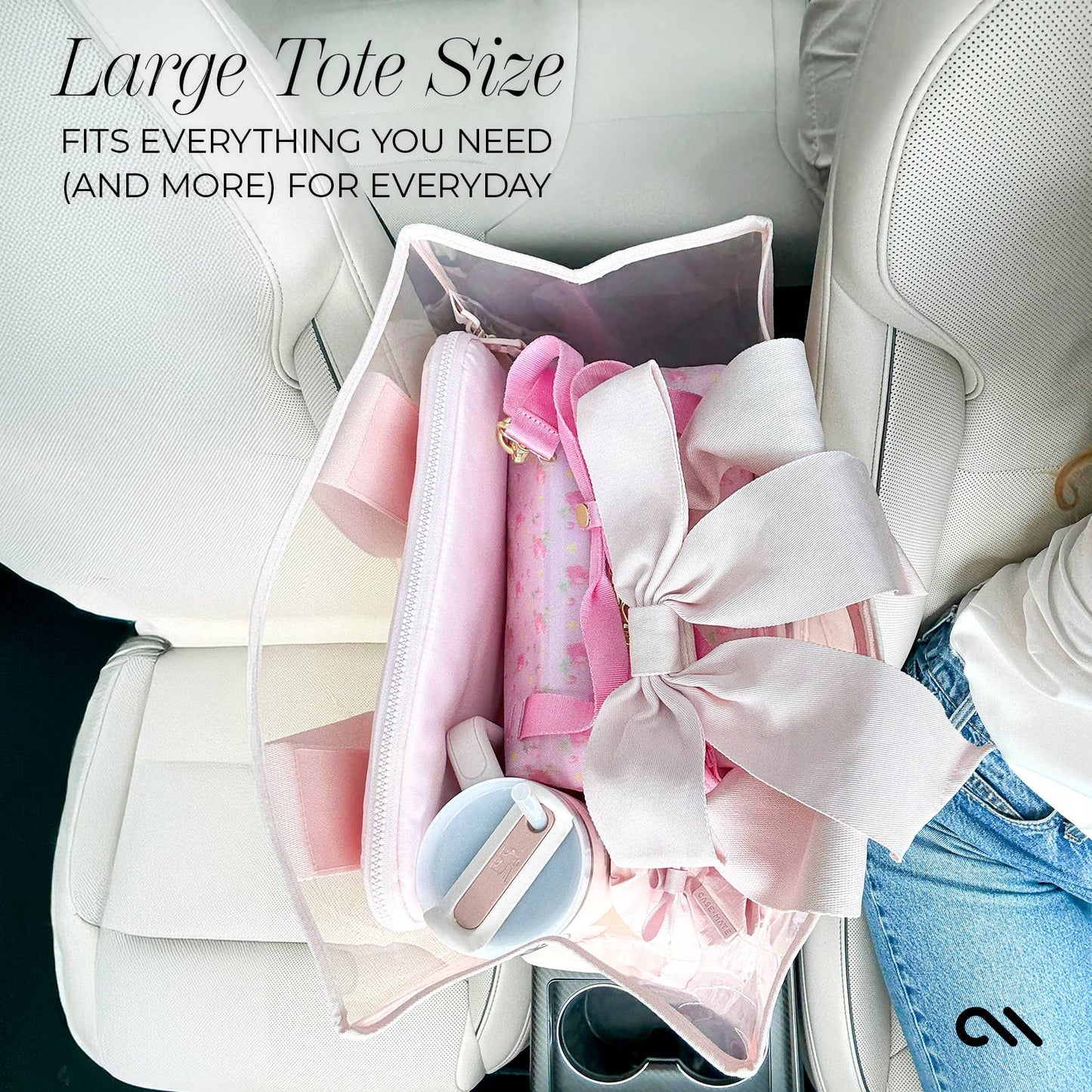 (Accessories- Bags) Case-Mate Ballet Pink Bow Jelly Tote Bag (A-PB33)