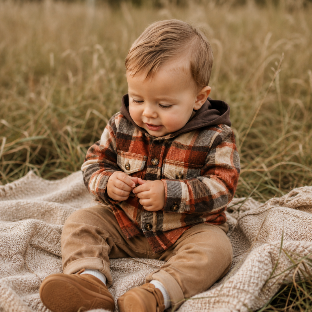 Brown & Rust Plaid Flannel (B-PF48)
