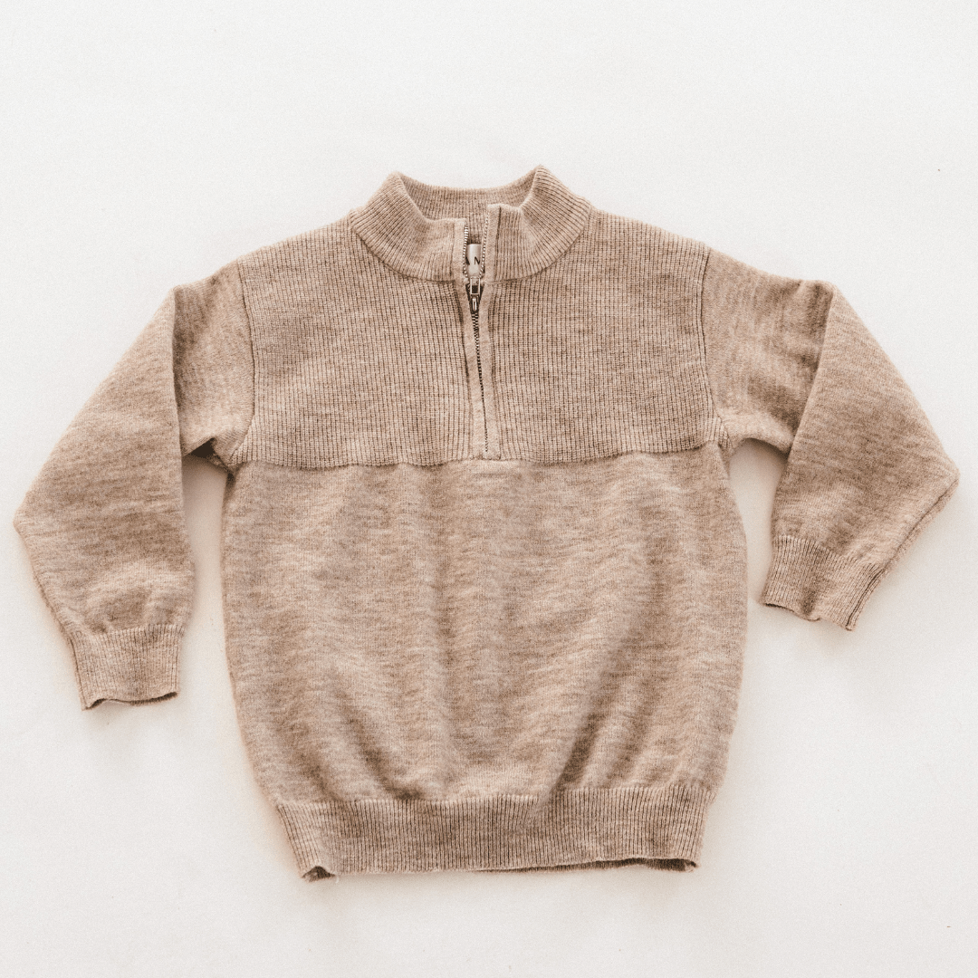 Quarter Zip Sweater Sand