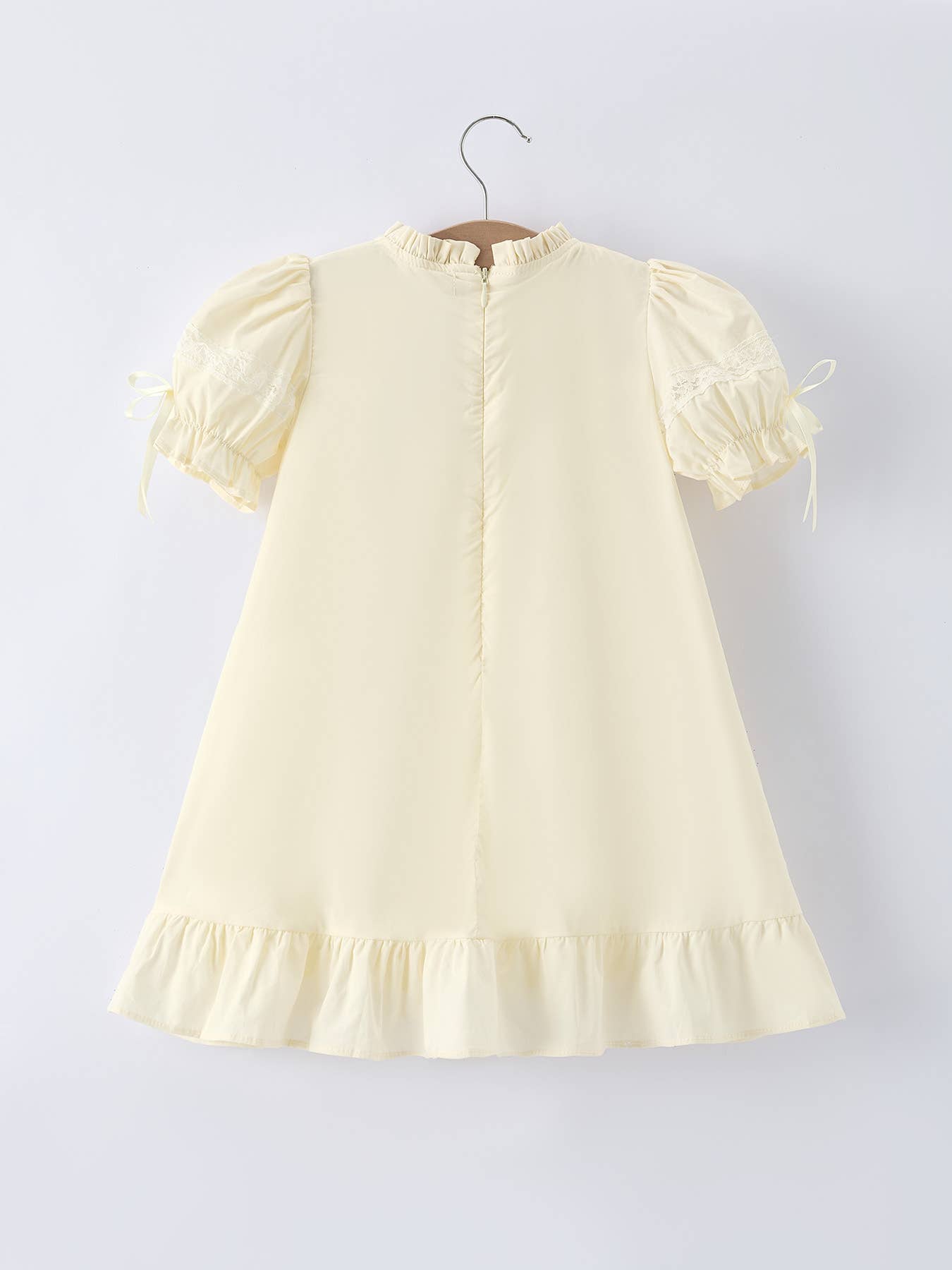 (K) Embroidered Lace Girls' Short-sleeved Dress (K-ELD16)