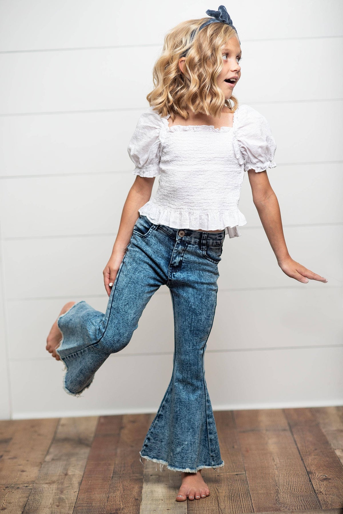 Kids Faded Flare Denim Jean