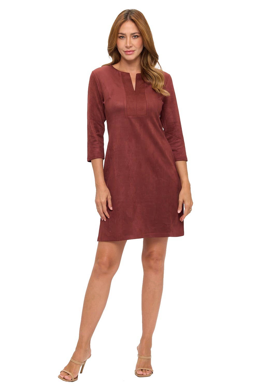 (Misses) RUSTIC Julie Split Neck Dress #M-RD26