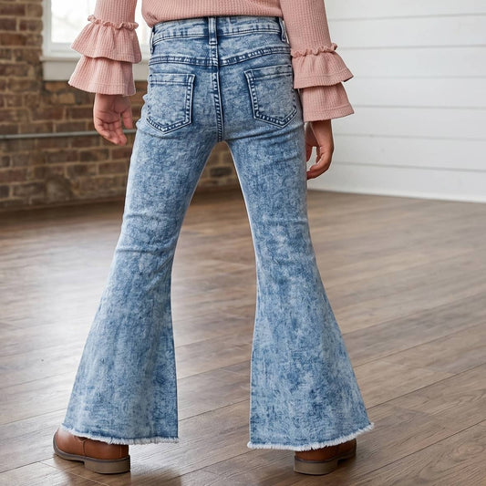 Kids Faded Flare Denim Jean