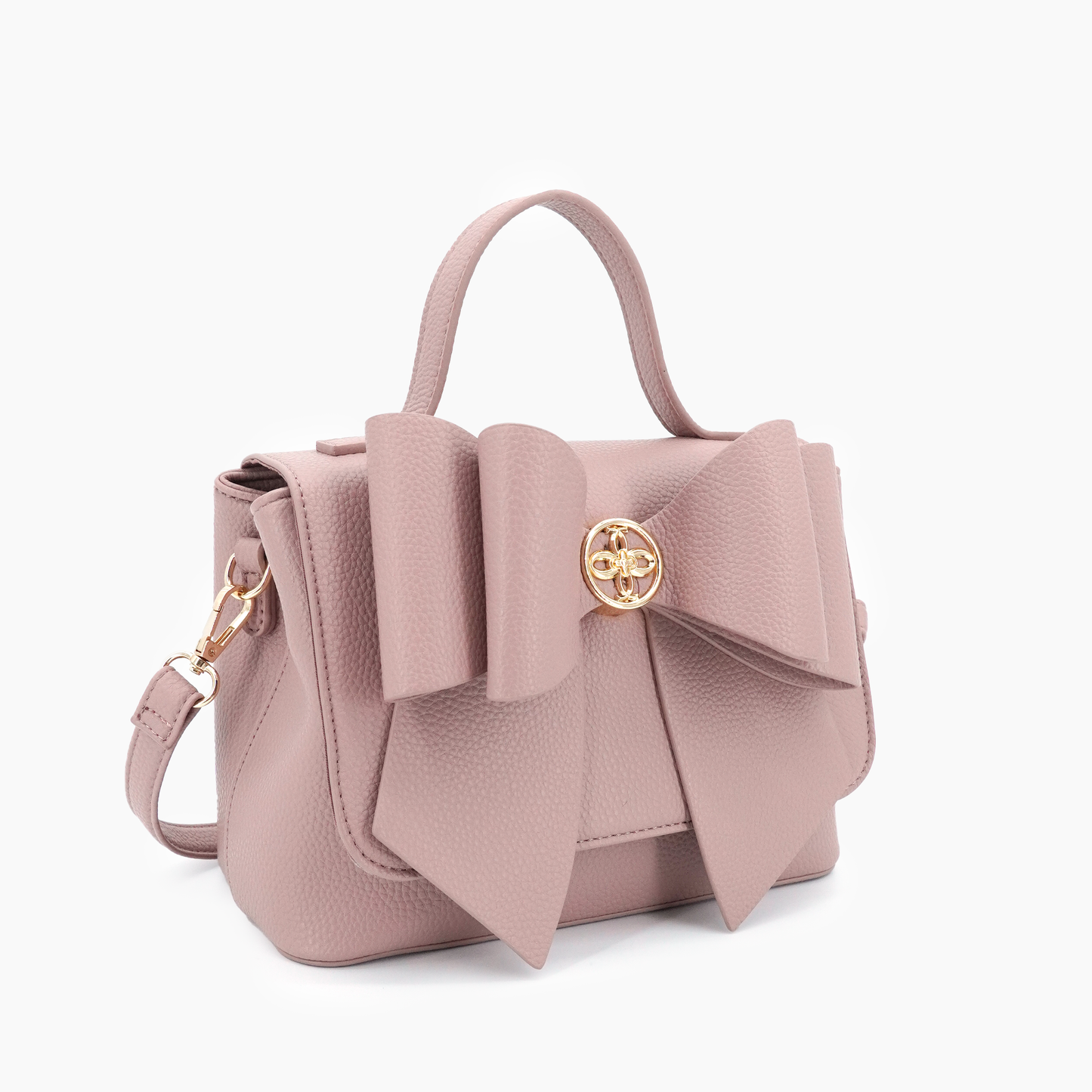 (Accessories) Double Bow Everyday Crossbody - A-BCP (Options:  Beige, Mauve, Olive & White)