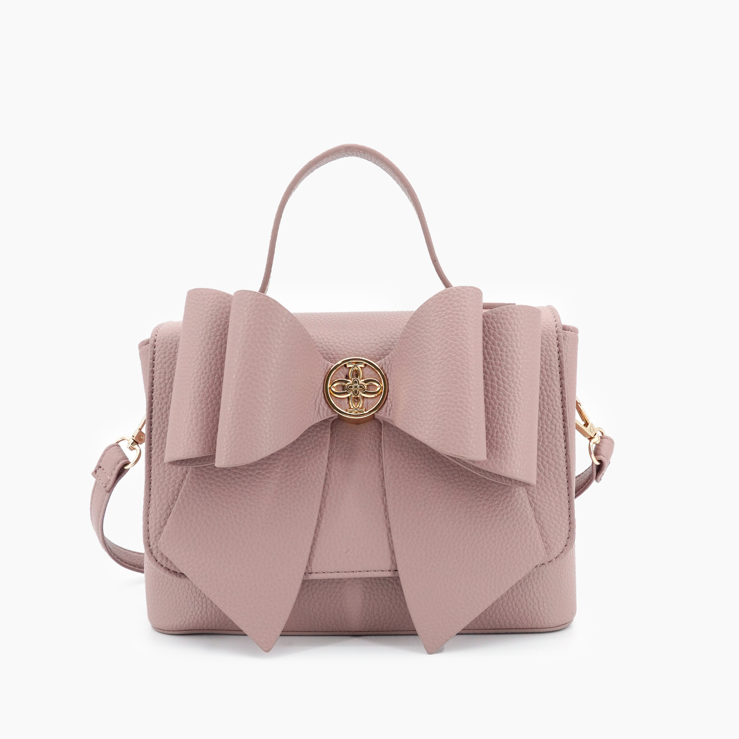 (Accessories) Double Bow Everyday Crossbody - A-BCP (Options:  Beige, Mauve, Olive & White)