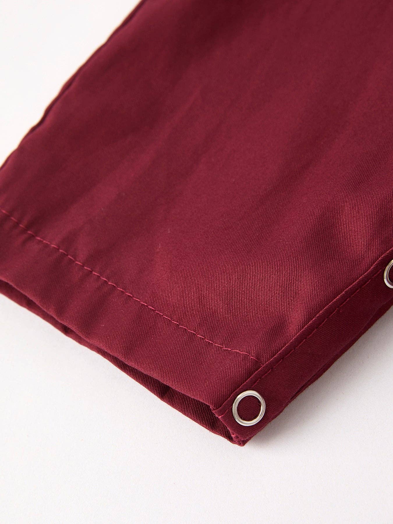 (Toddlers) Dark Red Smocked Church Christ Bishop Boys' Romper (K-SCR16)