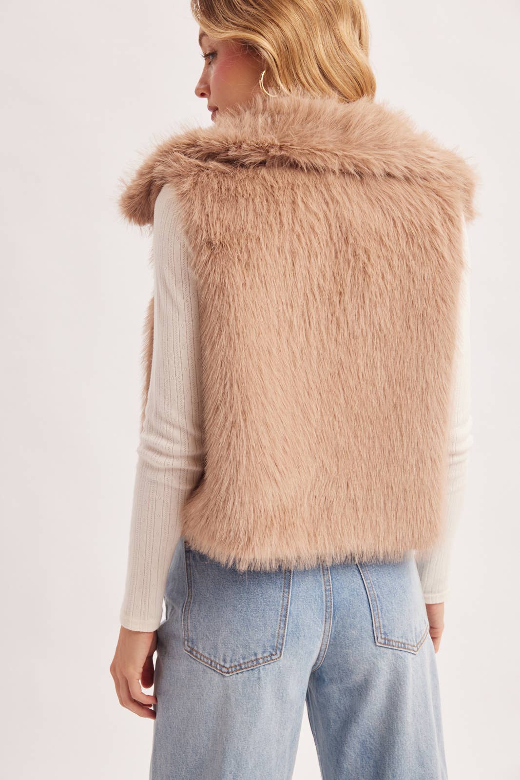 (M Tops) Faux Fur Vest (M-FV50)