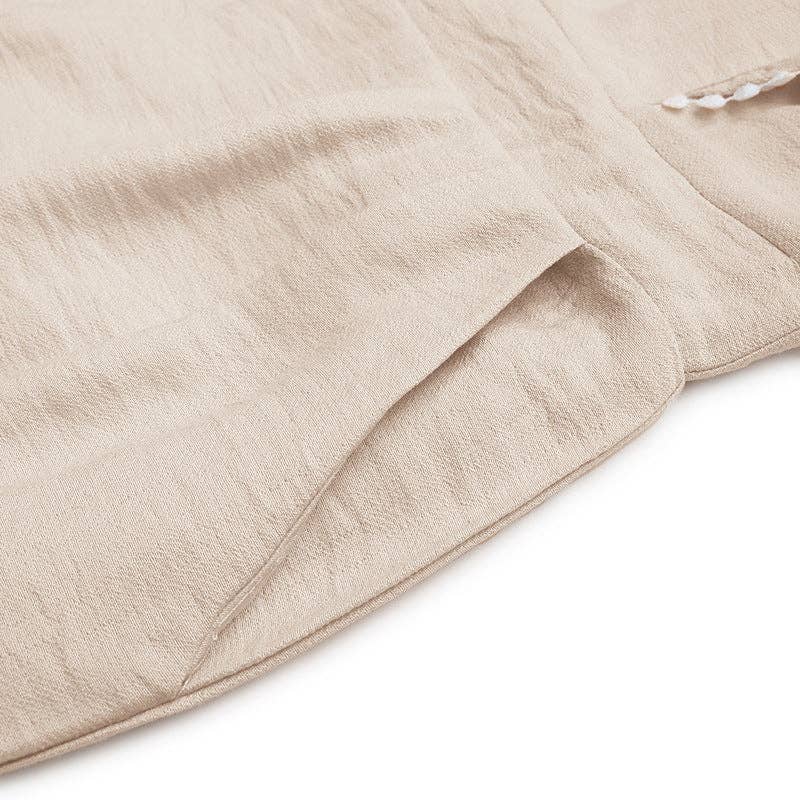 (M Jumpsuits) Elegant Summer Wide Leg Jumpsuit with Flutter Sleeves  (M-AJS07)