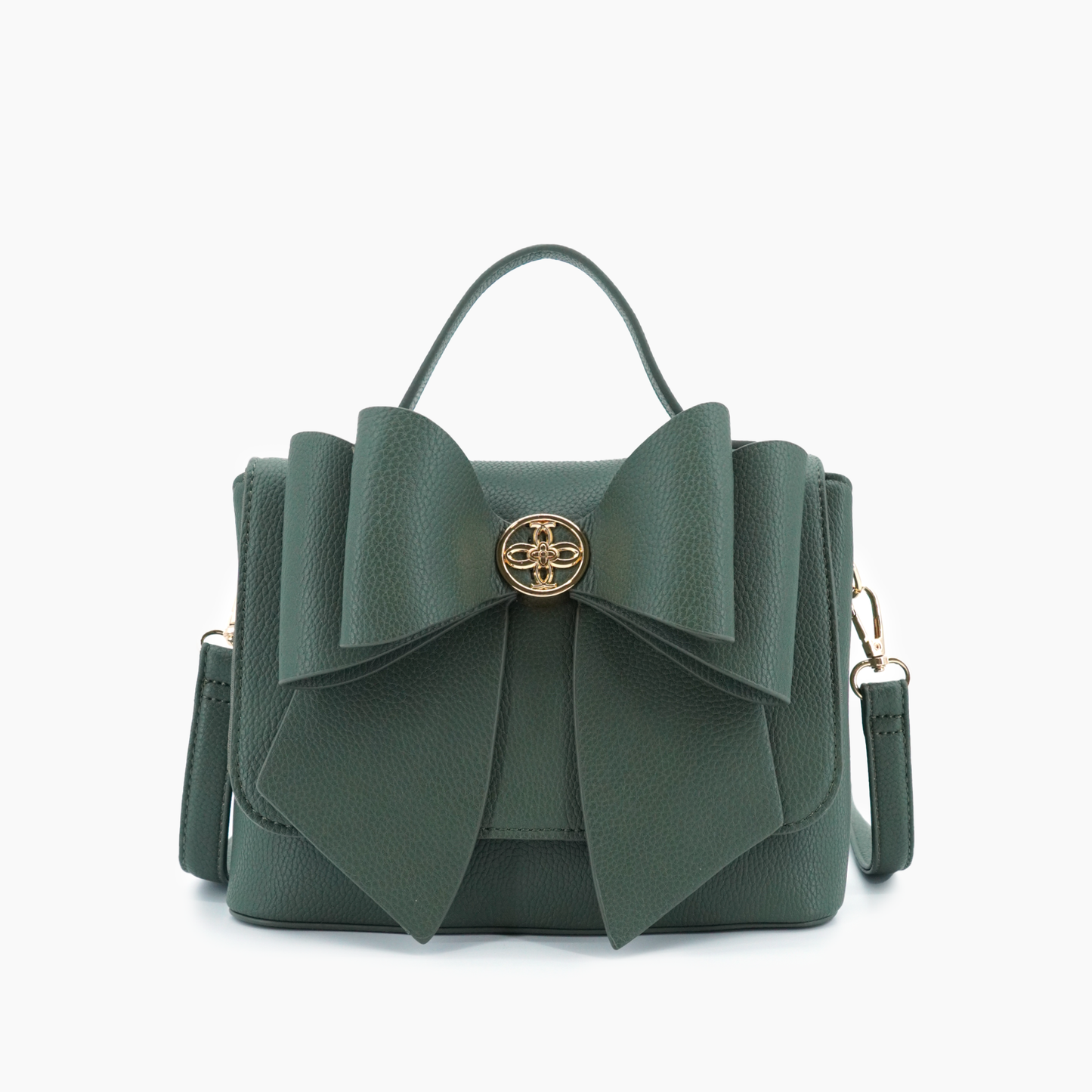 (Accessories) Double Bow Everyday Crossbody - A-BCP (Options:  Beige, Mauve, Olive & White)