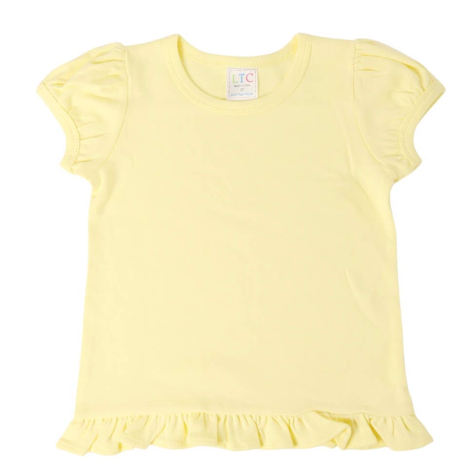 (Girls) Ruffle Sleeve White Top (YT37)