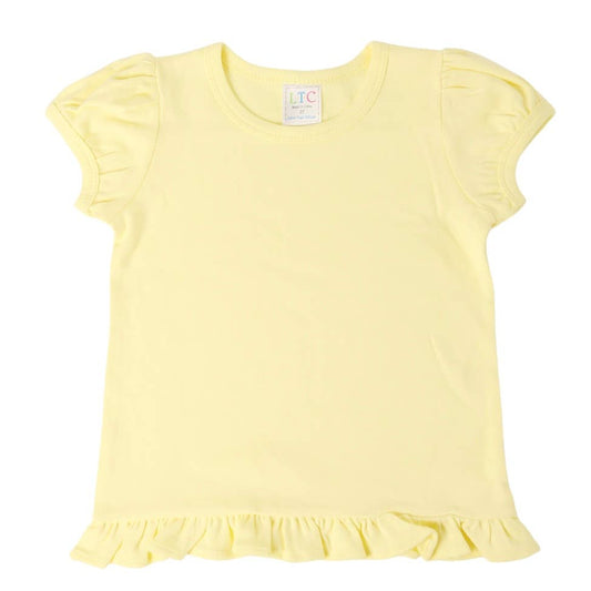 (Girls) Ruffle Sleeve White Top (YT37)