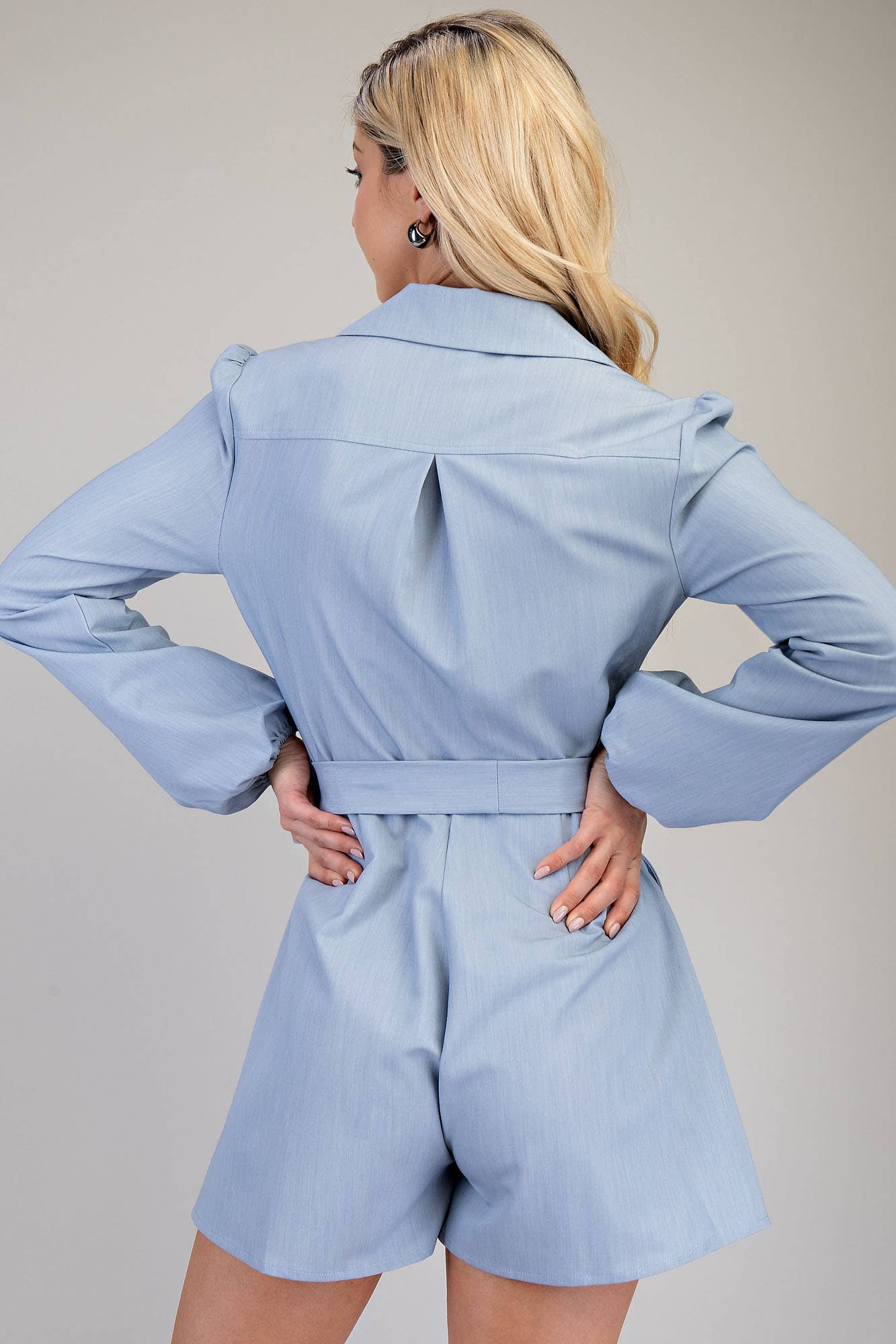 (Misses) Double Collared Long-Sleeve Romper #M-LSR2