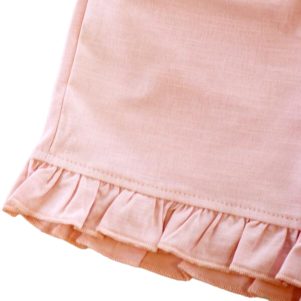 (Girls) Pink Ruffle Hems Shorts (K-RP35)