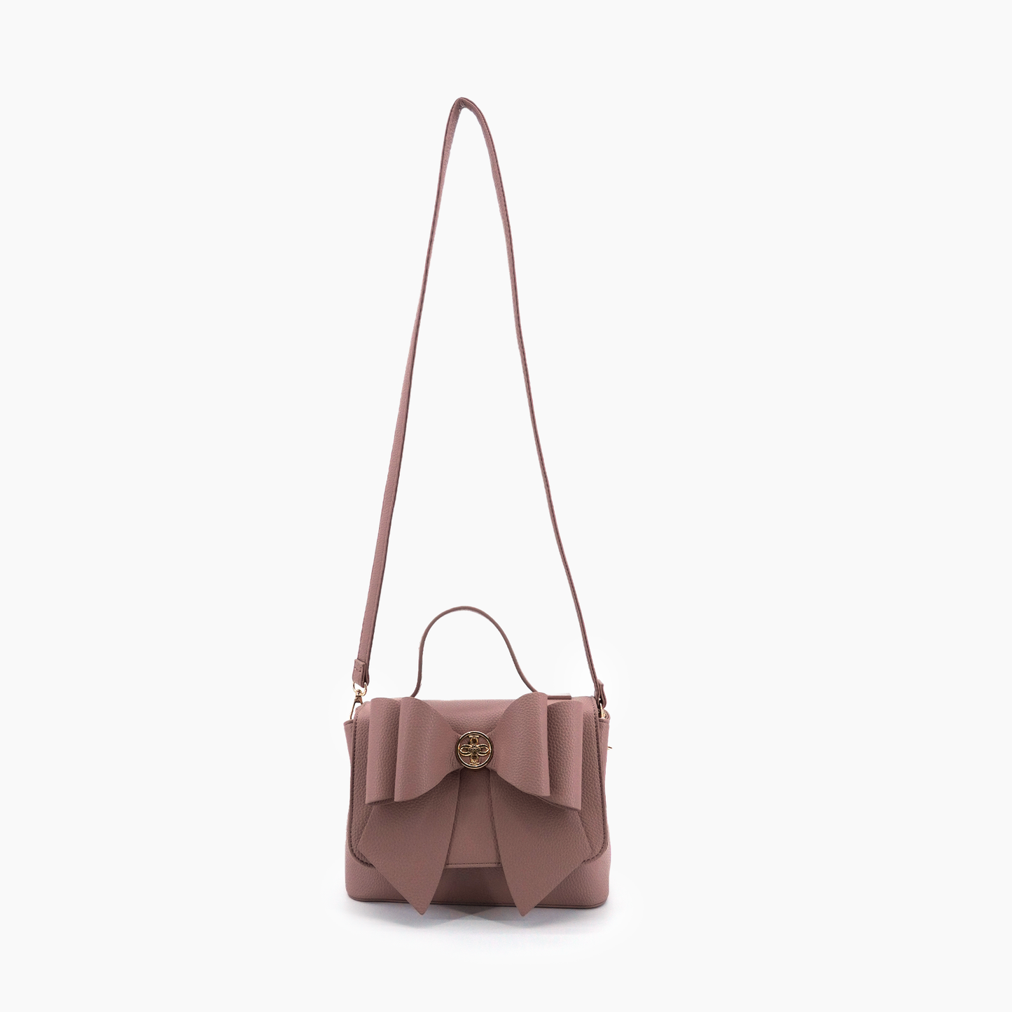 (Accessories) Double Bow Everyday Crossbody - A-BCP (Options:  Beige, Mauve, Olive & White)