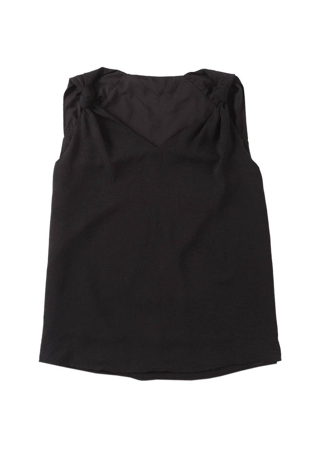 (M Tops) Knotted V-Neck Tank Top (M-KTP05) (M-KTB05)