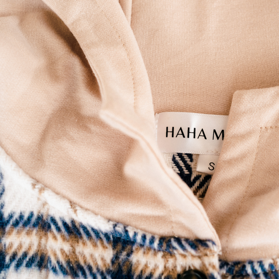(Boys) Cream & Navy Plaid Flannel (B-CF48)