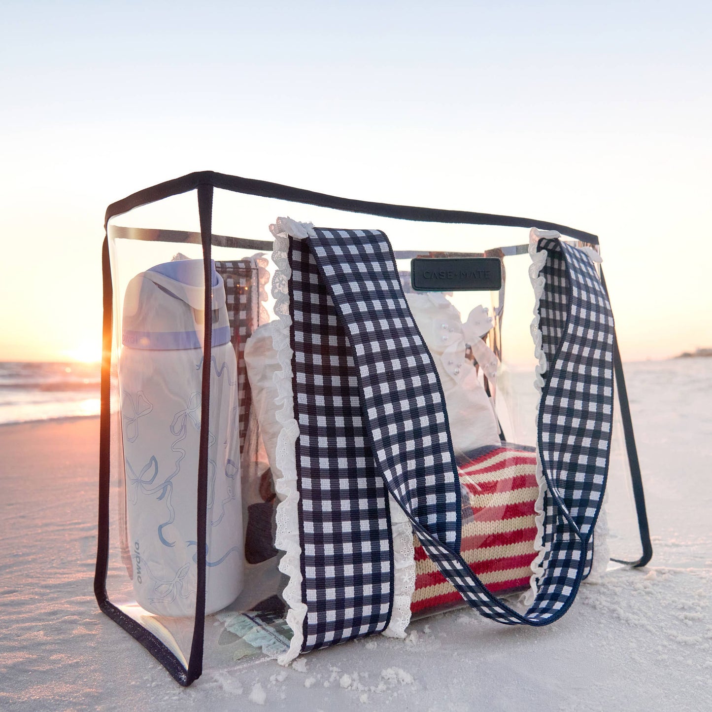 (Bags) Case-Mate Navy Gingham Jelly Tote Bag (A-NGB33)