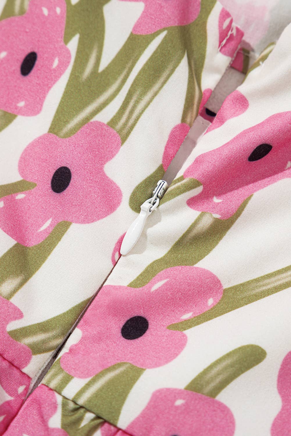 FINAL SALE -  Ruffle Trim Square Neck High Waist Floral  (P-RSND11)