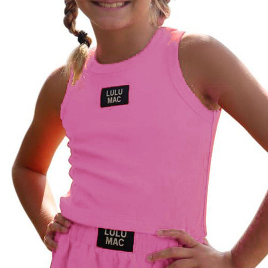 (Girls) Lulu Mac Kids Bubblegum Tank (K-BTLM44)