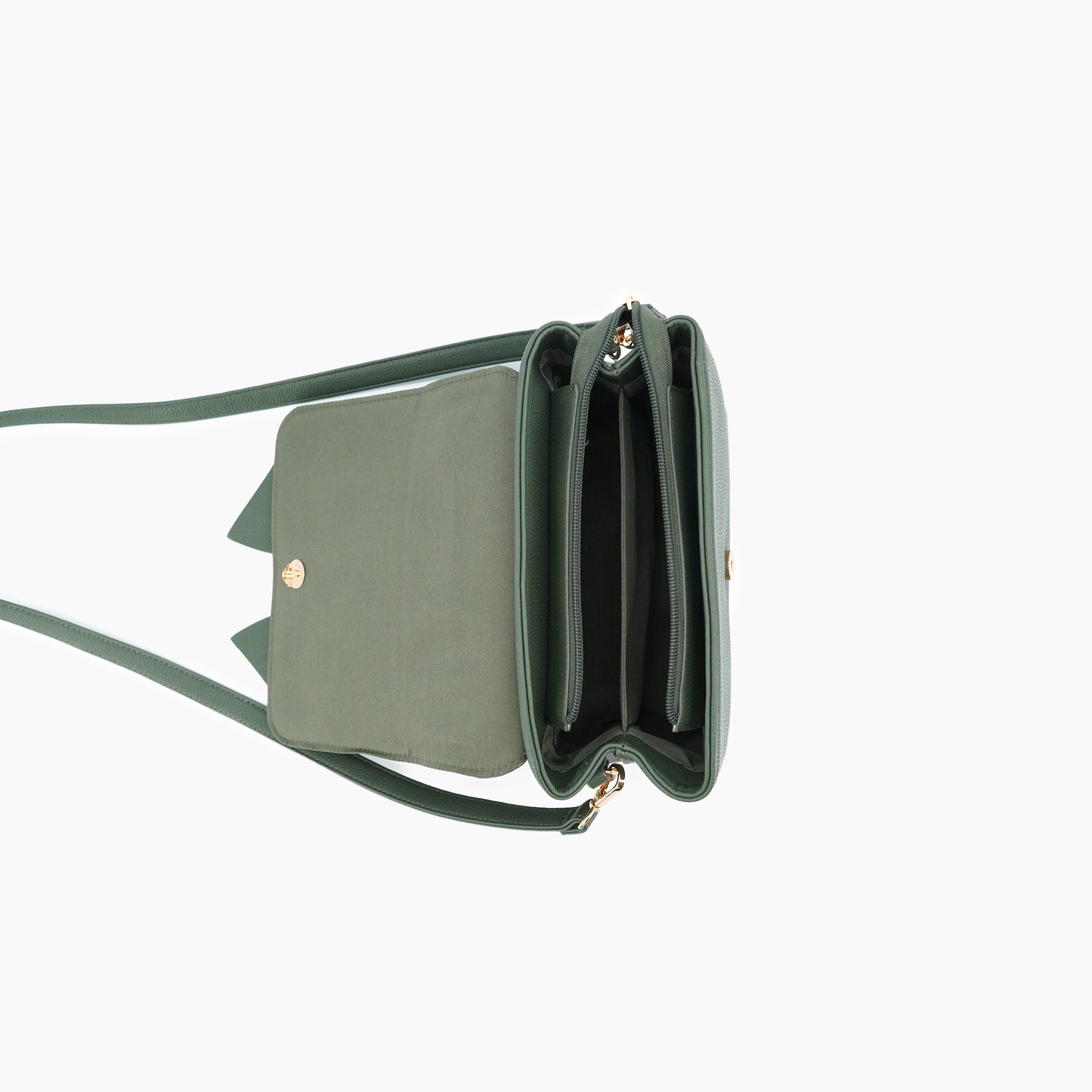 (Accessories) Double Bow Everyday Crossbody - A-BCP (Options:  Beige, Mauve, Olive & White)