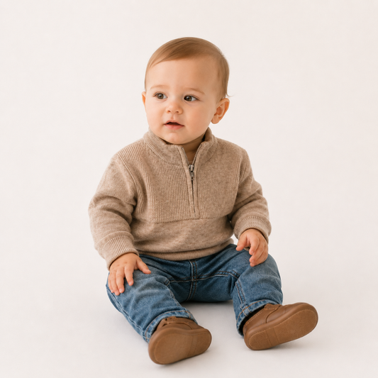 Quarter Zip Sweater Sand
