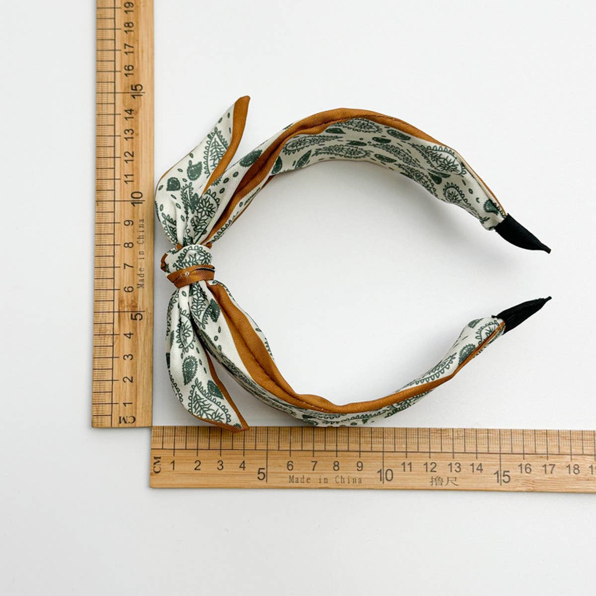 (Accessories) Paisley Satin Wide Headband with Knot - (A-PH)