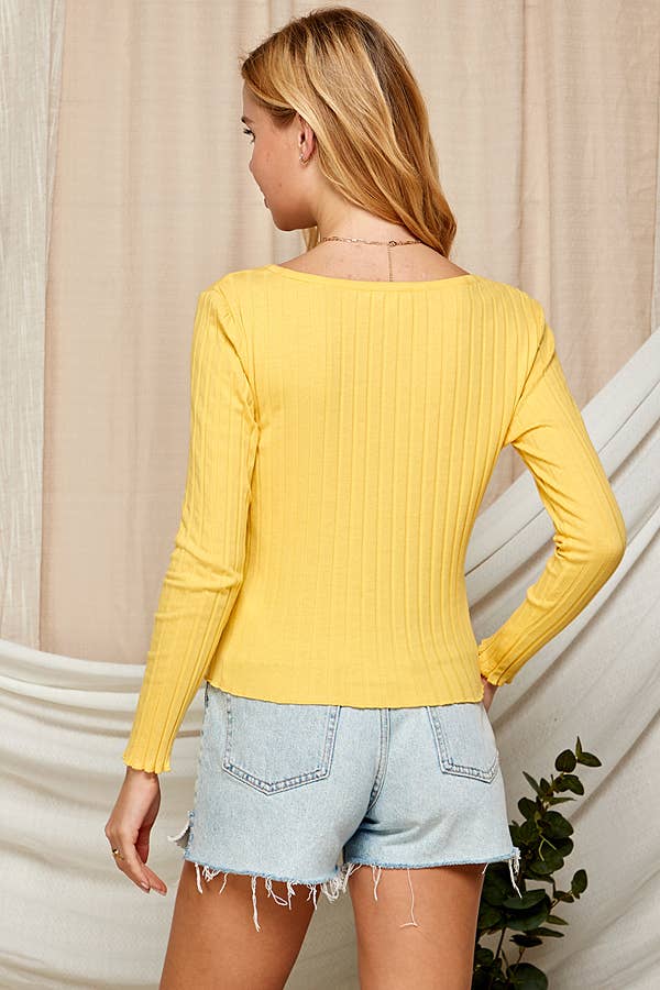 (M Sweater) Button Sweater (Orange & Yellow Options) (M-BS38)