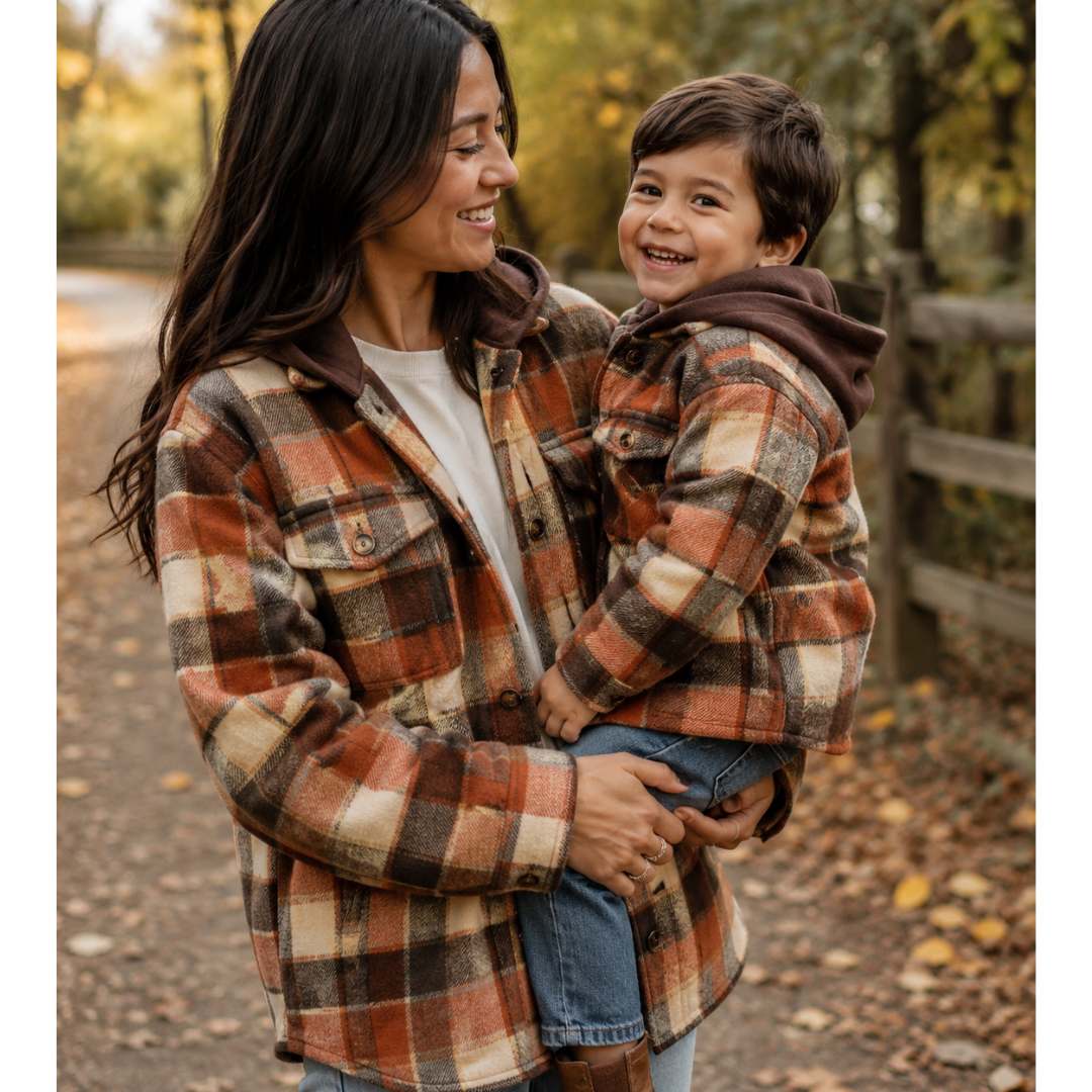 Brown & Rust Plaid Flannel (B-PF48)