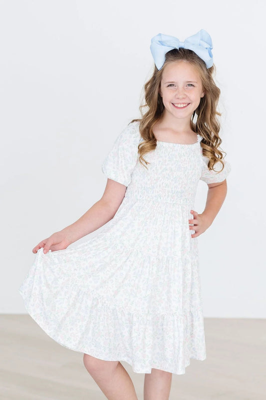 FINAL SALE -  Cloud 9 Smocked Ruffle Dress (K-CSD12)