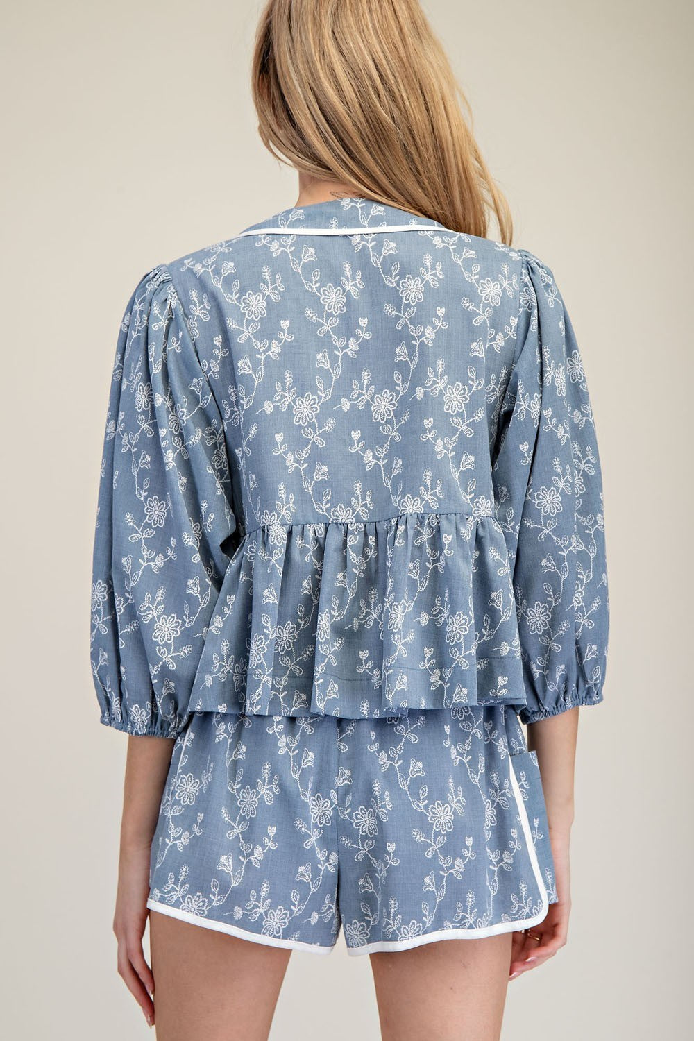 (M Short Set) Dressy V-Neck Collared Suit (M-VNC13)