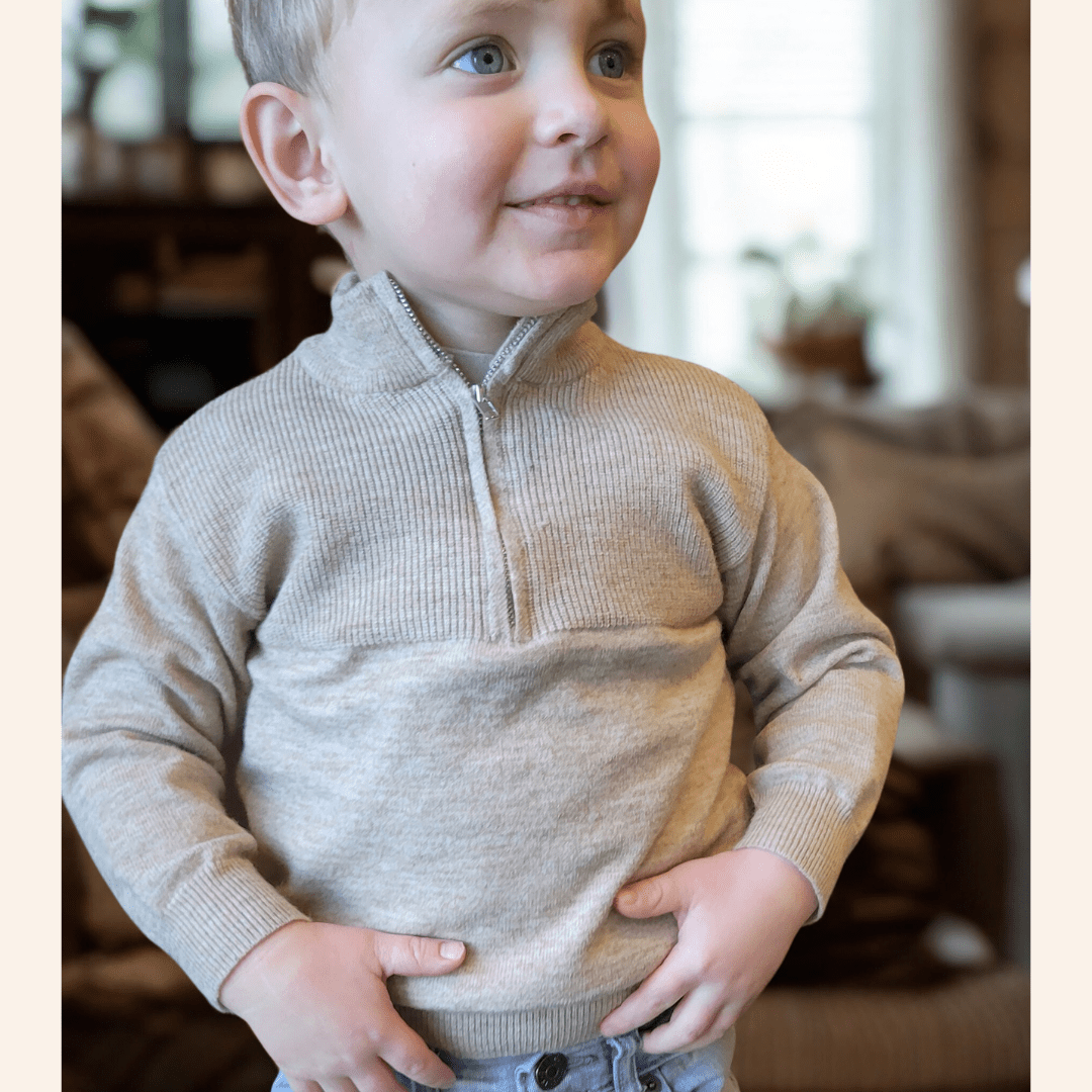 Quarter Zip Sweater Sand