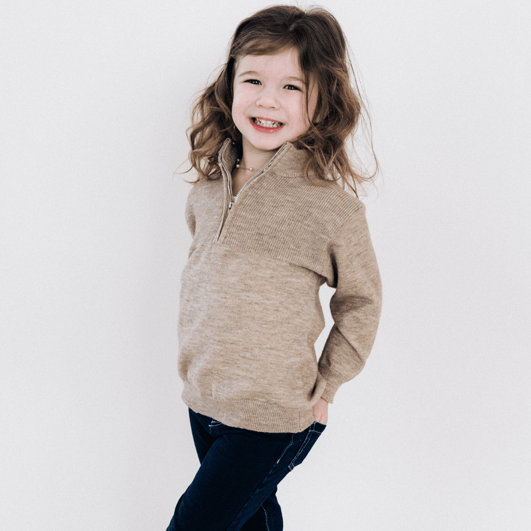 Quarter Zip Sweater Sand