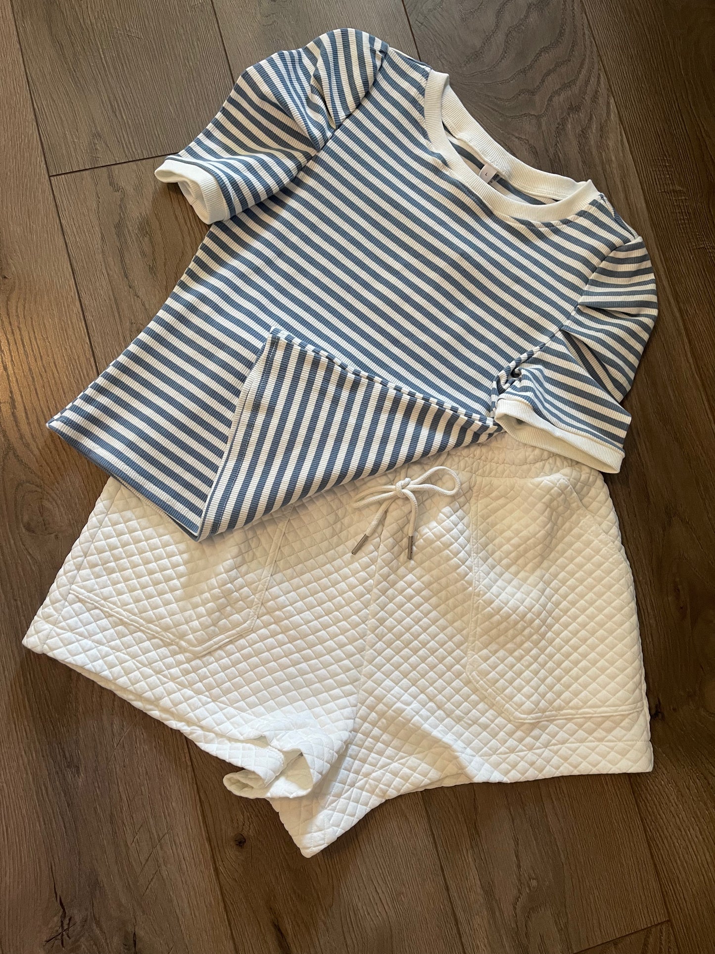 (M Shorts) WHITE Textured Side Pocket Shorts (M-TPS13)