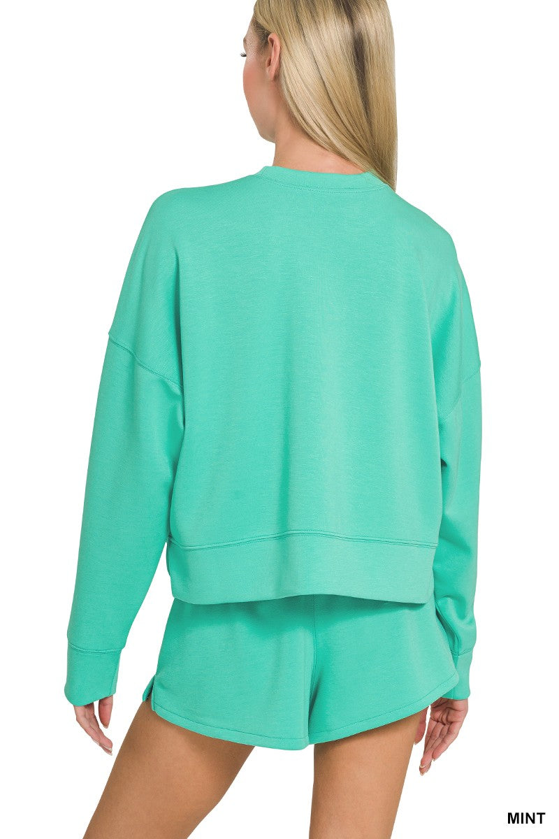 (M Short Set) Scuba Long Sleeve Sweatshirt & Shorts Set (M-MSS34)