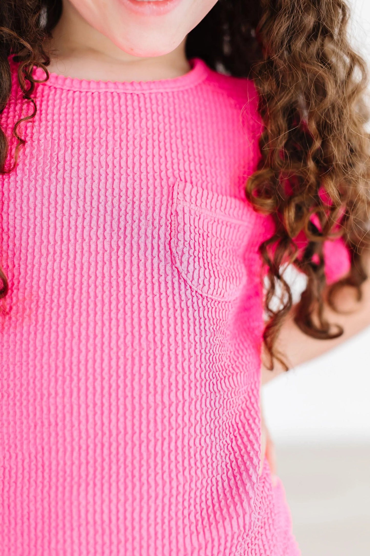 (K)  Scrunchy Pocket Tee & Skort Set (K-STS12) Bubblegum Pink