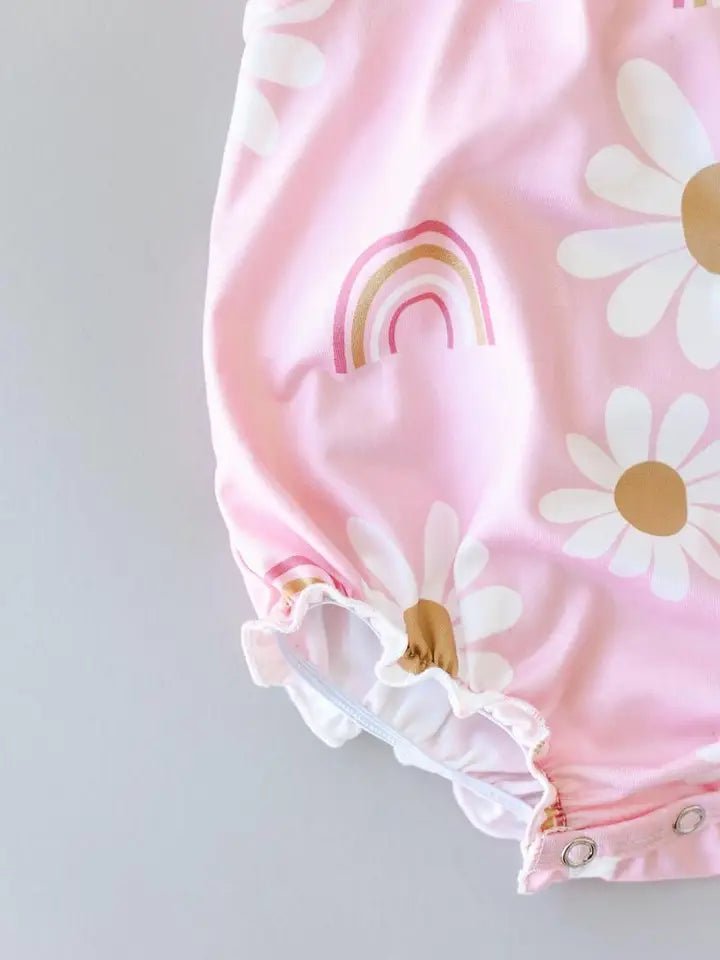 (Girls) You are My Sunshine Ruffle Cross Bank Romper (K-SCBR12)