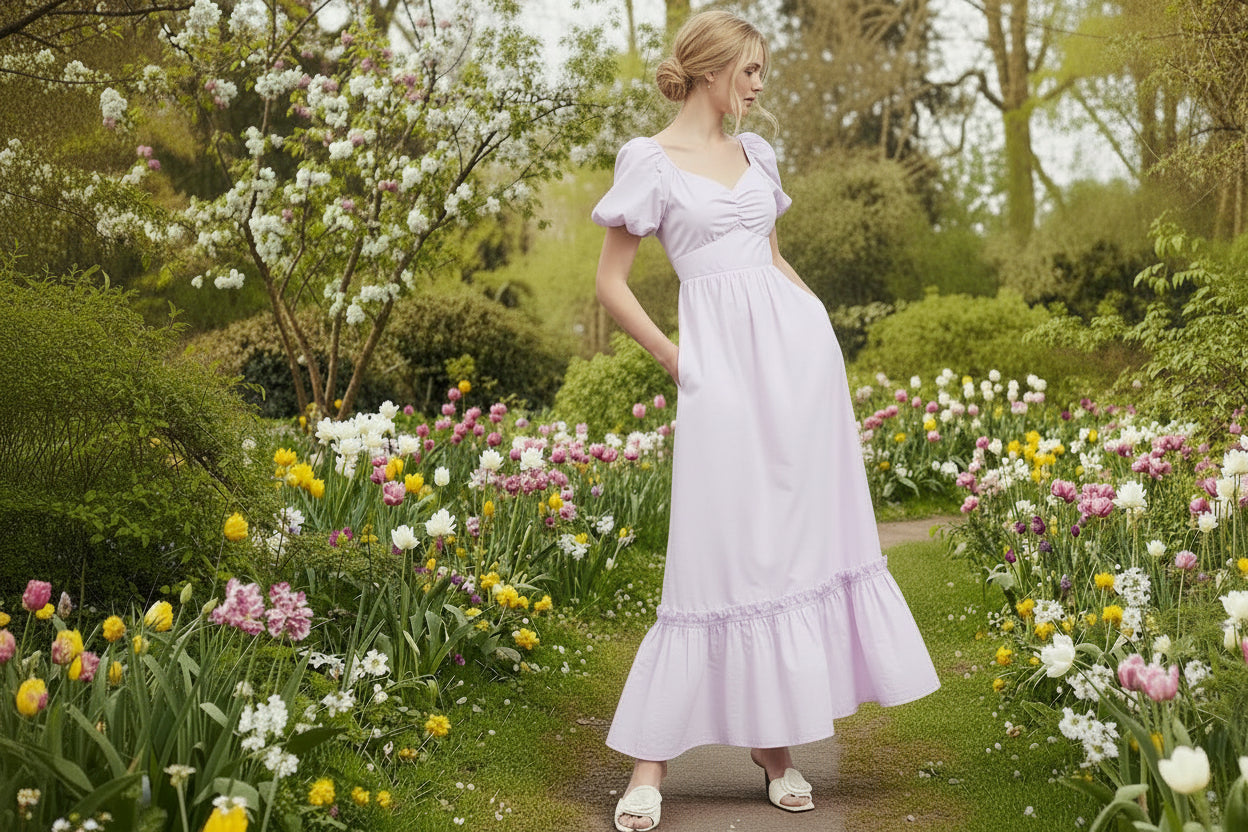 (M Dresses) Poplin Maxi Dress (M-PM38)
