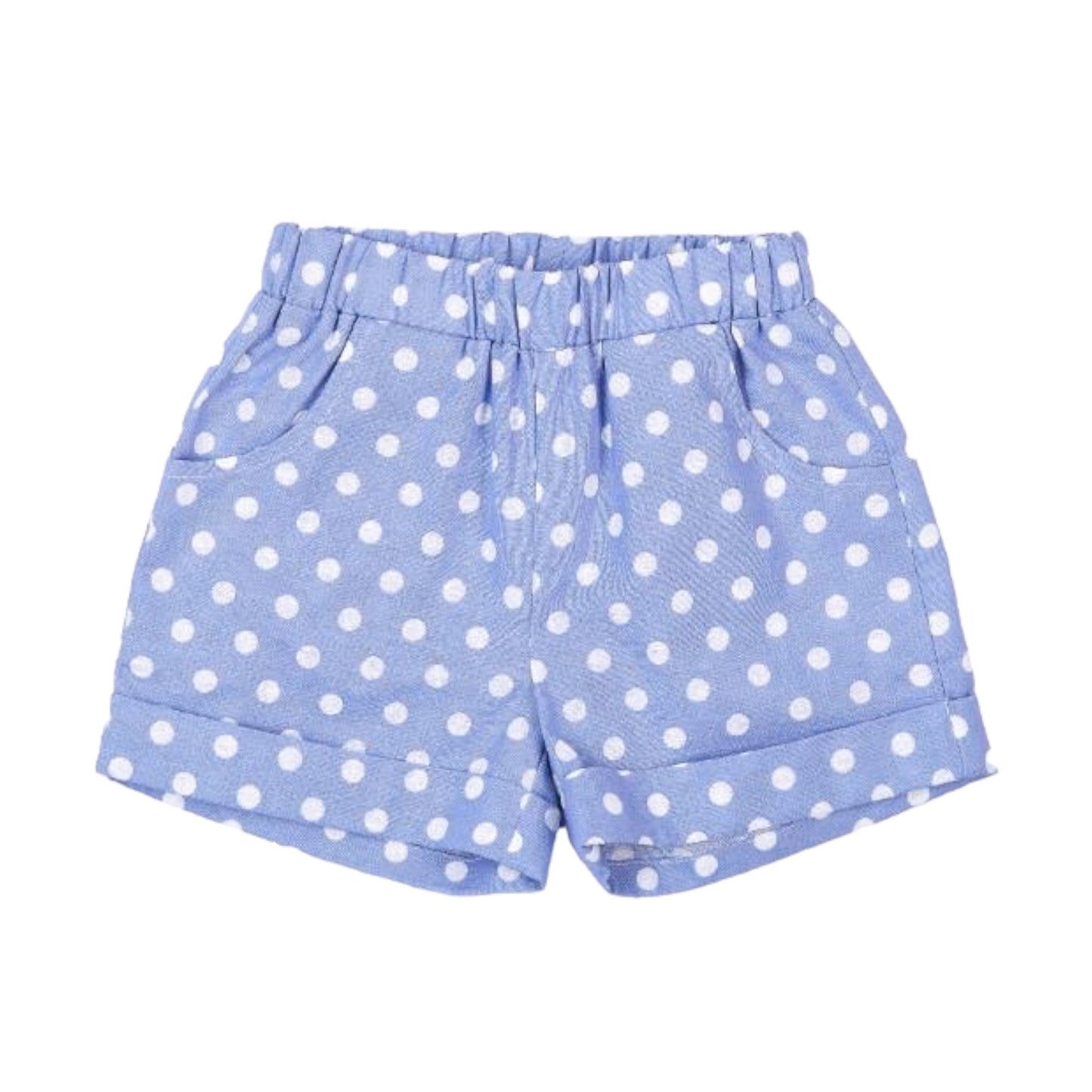 (Girls) Blue Polka Dot Shorts (K-PDB35)