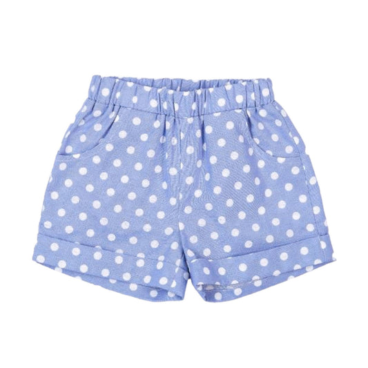 (Girls) Blue Polka Dot Shorts (K-PDB35)