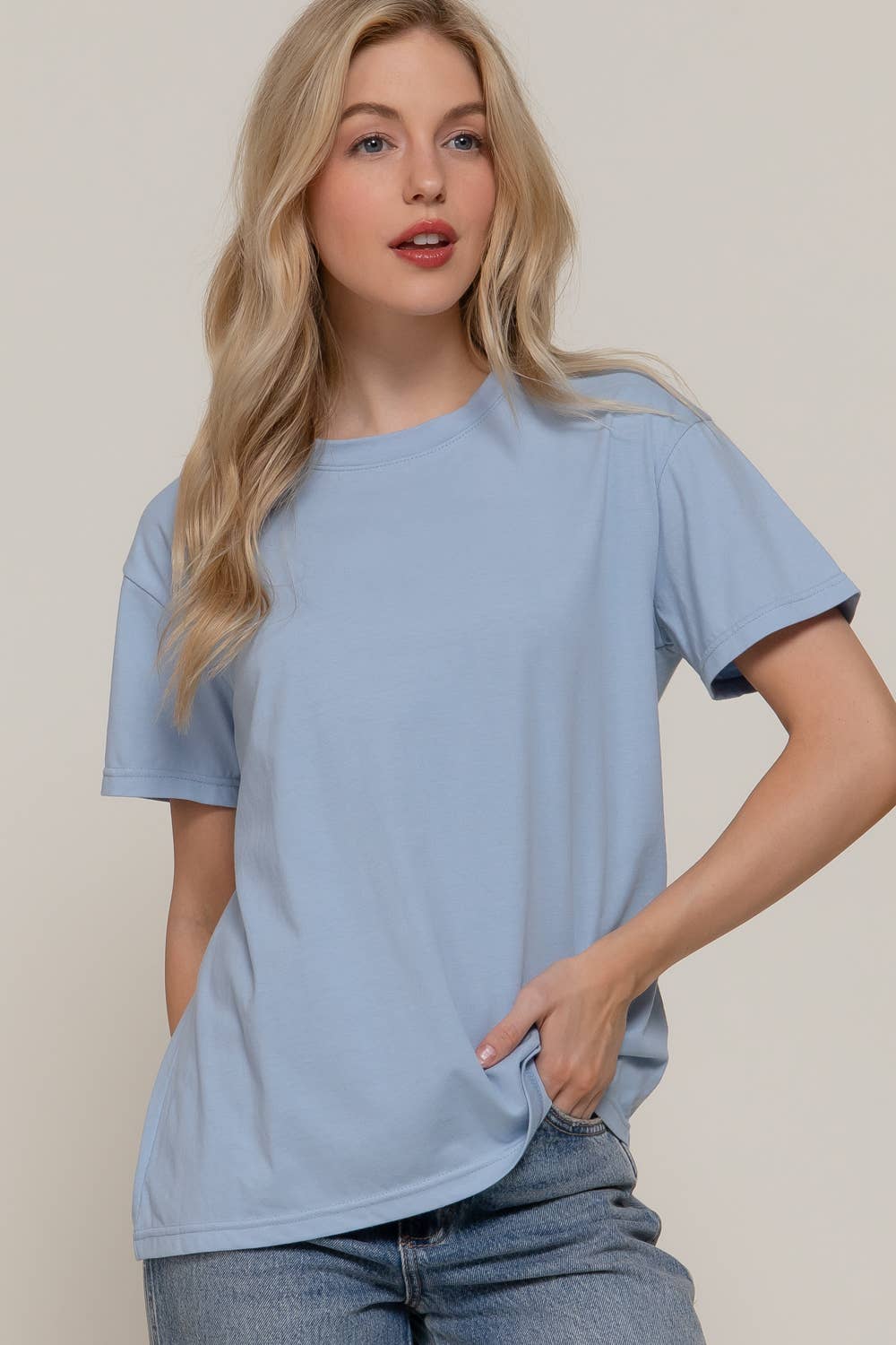 (M Tops) Short Sleeve Round Neck T-Shirt (M-BT32 / M-PT32 / M-YT32)